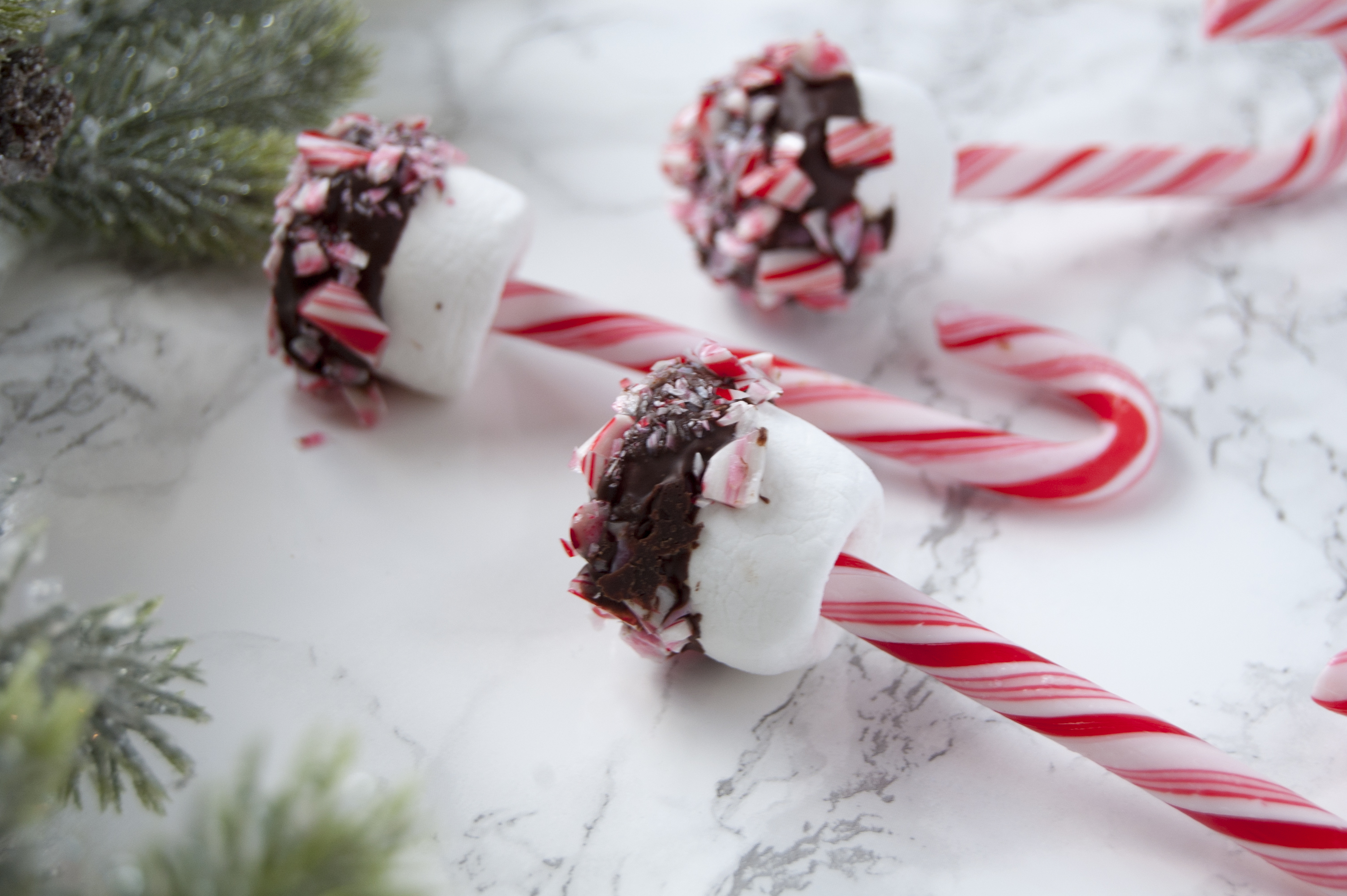 Peppermint Stick Marshmallow Stirrers