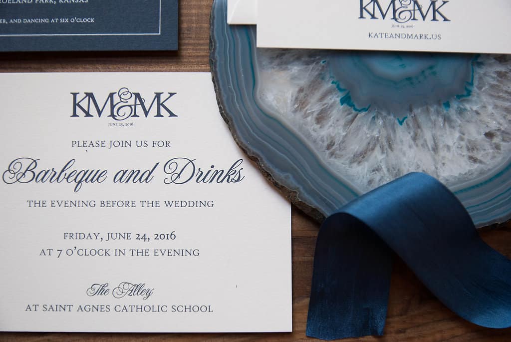Navy and White Kansas City Wedding at The Guild