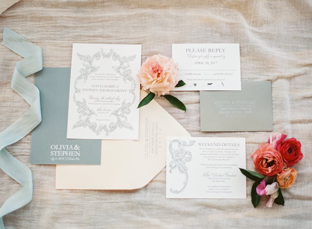 Spring Wedding Invitation Featured on Style Me Pretty