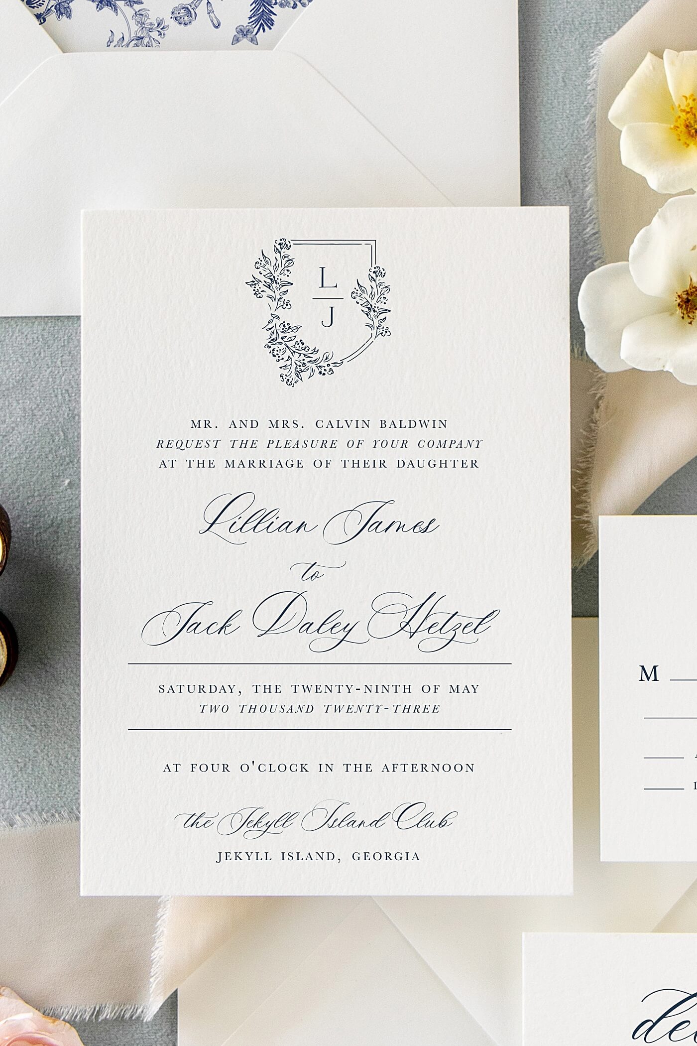 Lillian Crest Wedding Invitation