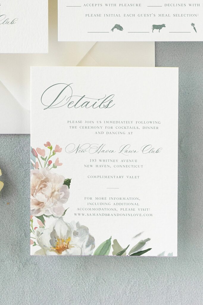 Poppy Blush Watercolor Floral Script Wedding Invitation-4