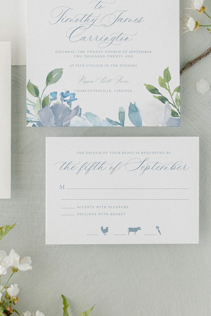 Savannah Monogram Watercolor Floral Wedding Invitation-4